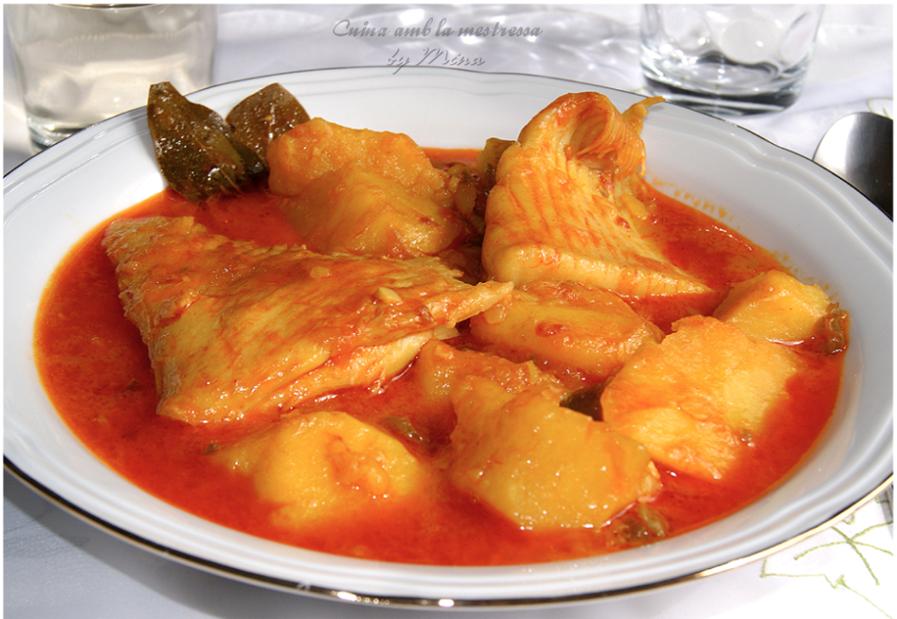 Parrillada de verduras con Guiso de raya con patatas